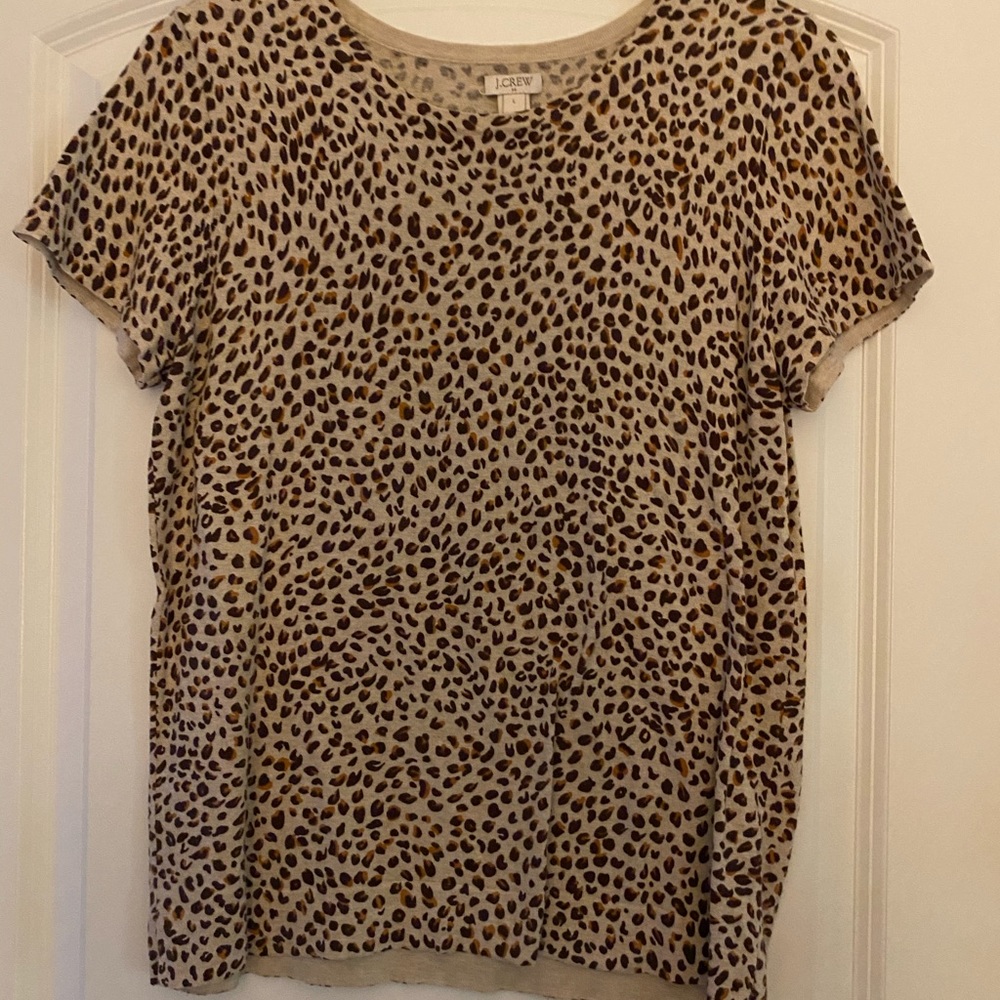 Loft leopard print short sleeve shirt